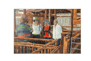 Trevor holding court at Gabyon Station woolshed.